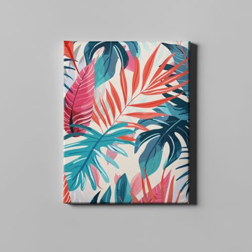Toile galerie Electric Botanicals : impression d'art premium sur fond crème