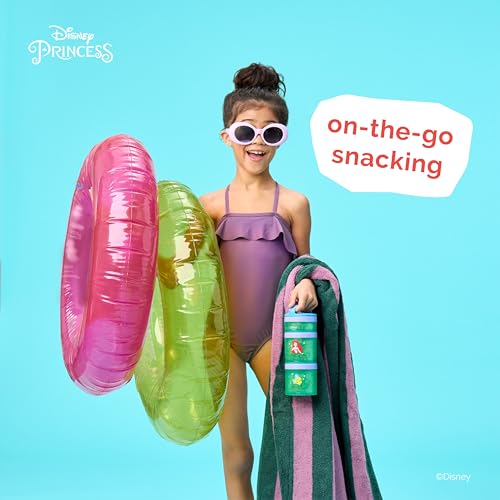 Image of (Ariel) DiSNEY PRINCESS Whiskware Stackable Snack Pack - 3 Jar + Handle - Purple /Green /Blue
