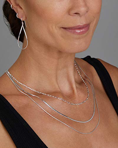 MILLA Teardrop Earrings - Designer Silver Statement Earrings or Gold Dangle Earrings for Women Trendy Upscale Dangly Earrings4