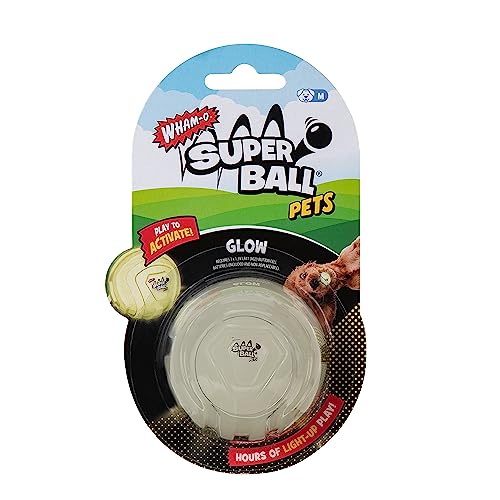 Jazwares Wham-O Pets SuperBall Bounce Glow Light - 2.5-Inch Light-Up Dog Ball with Encased LED Light and Durable BPA Free Rubber - Image 2