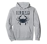 old bay modern crab and logo seafood seasoning foodie felpa con cappuccio