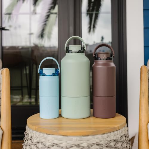 Image of BruMate Rise 65oz Water Bottle With 100% Leakproof Covered Silicone Straw | Insulated Stainless Steel Water Bottle With Removable Straw | Fast Flow | Soft Sip Silicone Spout | BPA-Free (Sage)