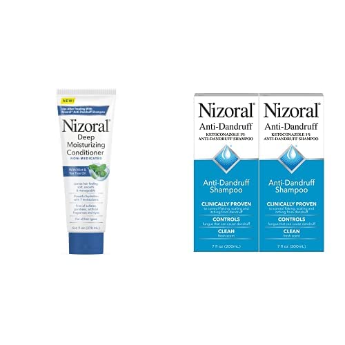 Nizoral Deep Moisturizing Conditioner 9.4 Oz and Nizoral Anti-Dandruff Shampoo 7 Fl Oz (2-Pack) Bundle