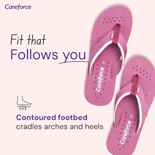 Image of Careforce Ortho Slippers for Women Daily Use, EVA Cushioned Anti-Slip Sliders & Flip Flops | Arch Support Chappal for Daily Comfort & All-Day Wear Orthopedic Footwear for Women