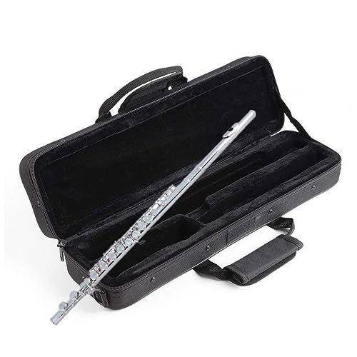 HANABASS 1Pc Padded Flute Carry Bag Ergonomic Flute Case with Shoulder Strap for Easy Portability present for Musicians