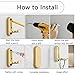 XSGTZMJ 4PCS Foldable Wall Hook, Flip Down Hook Made of Zinc Alloy, Retractable Wall Hook for Hanging Coats, Scarves, Hats, Bathrobes, Keys, Bags (Gold)
