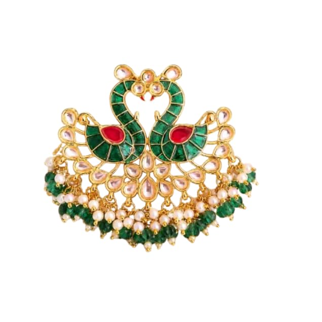 Royal Peacock Hair Bun Brooch – Timeless Elegance for Weddings & Festive Occasions-image-11