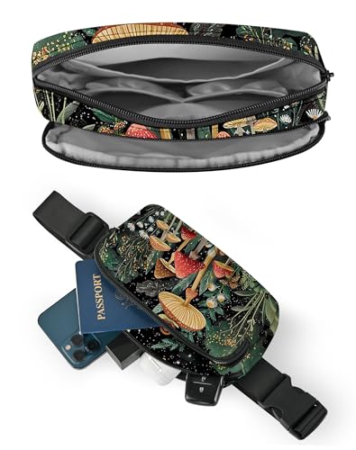 Image of Mushroom Fanny Pack Lightweight Belt Bag Fashion Waist Pouch | Waterproof, Crossbody Bags for Women, Sports, Running, Traveling, Hiking