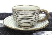 和雑貨 和食器 福岡県伝統工芸品 小石原焼 【蔵人窯】 手作り コーヒーカップ 飛びかんな