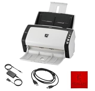 FI-6130Z Fujitsu Duplex Sheet-Fed Receipt Document Scanner with 24V & USB 2.0 Cable (Renewed)