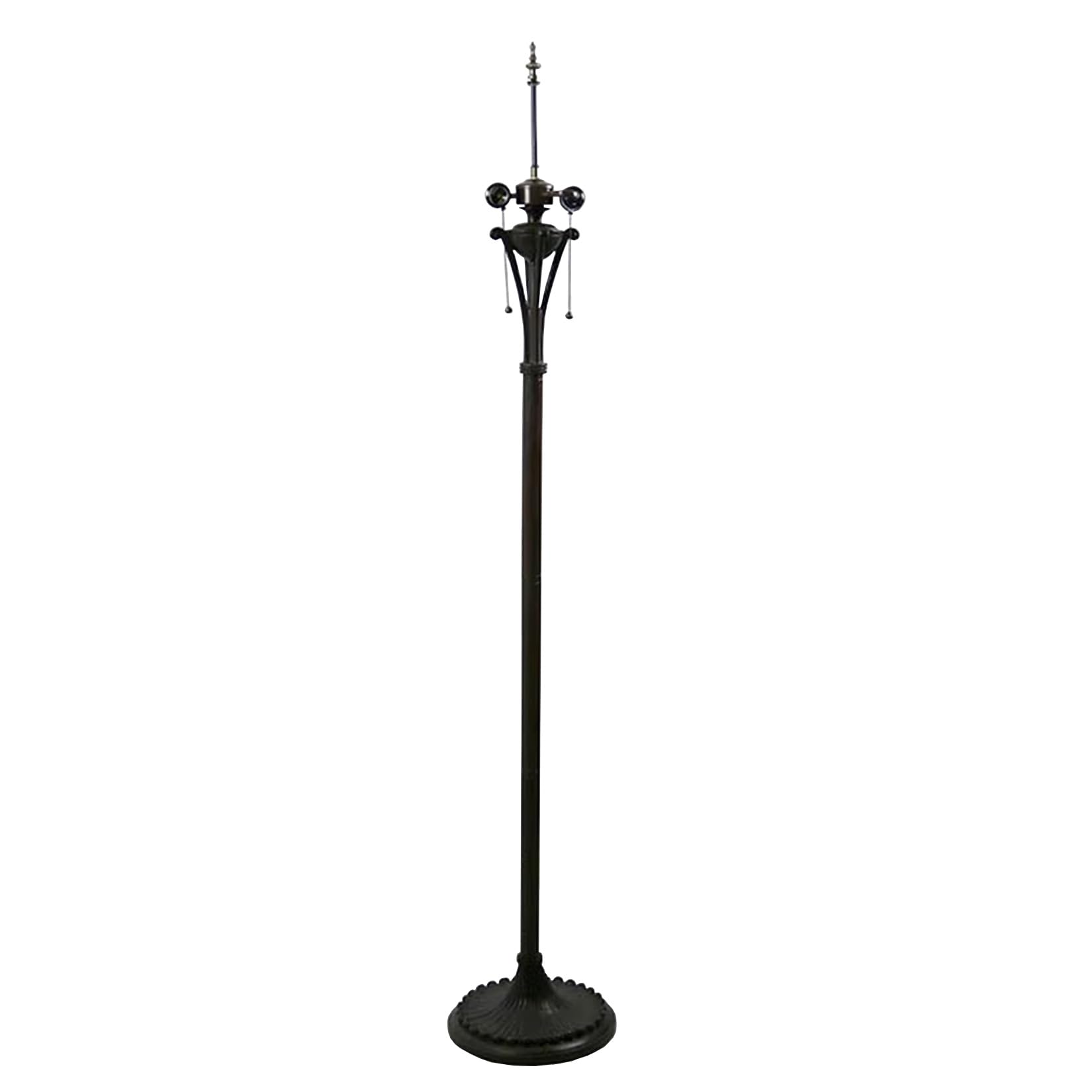 BOTOWI Nur Ersatz für Stehlampenfuß im Tiffany-Stil, antiker Stehleuchtenfuß mit 3-Licht-Zugschaltern, Fußschalter für 16-20 Zoll Lampenschirme aus Buntglas, 165 cm hoch