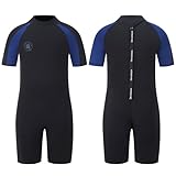 Lemorecn Wetsuits Youth Premium Neoprene 2mm Youth's Shorty Swim Suits (4021，12)