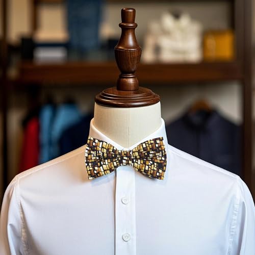 Image of Colorful Fun Pattern Pre-Tied Bow Tie Mens Floral Space Adjustable Bowtie