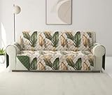 Generico Salvadivano Trapuntato Floreale Foglie 2 3 4 Posti – Double Face Reversibile, Lavabile, Made in Italy, Vari Colori (Verde, 2 Posti)