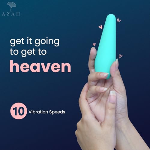 Image of AZAH Massager Machine for Pain Relief | Electric Massager for Relaxation | 10 Vibration Speeds | USB Rechargeable Handheld Massage | Waterproof, Medical Grade Silicone (3 months warranty)