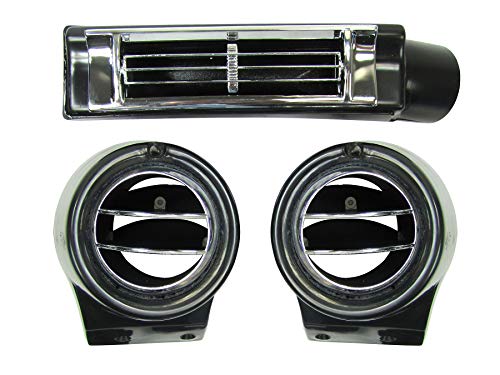 Optional Factory Vents Kit, Black Finish Fits 1967-72 Chevrolet Trucks #51-7207B