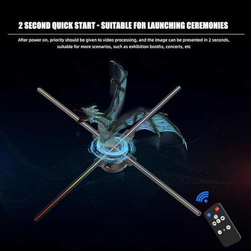 Image of Missyou 3D Hologram Fan Projector with APP+Bluetooth+Remote+WIFI