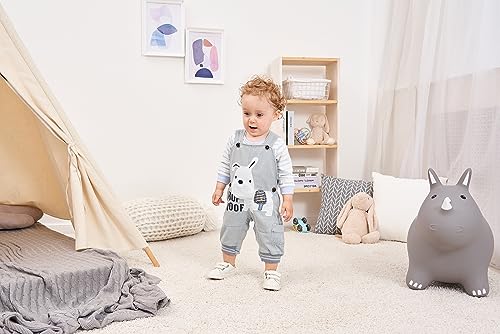 Image of Cute Baby Boy Clothes Suit Toddler Boys' Striped Long Sleeve T-Shirt+Denim Overalls Jumpsuit Pants Outfits Sets