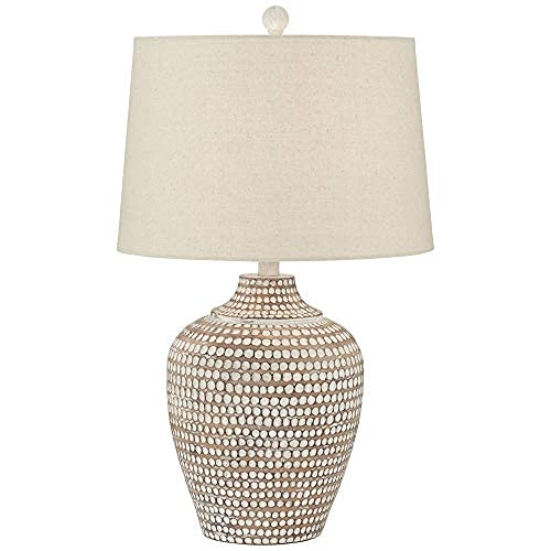 Alese Neutral Earth Polka Dot Jug Table Lamp (Set of 2)