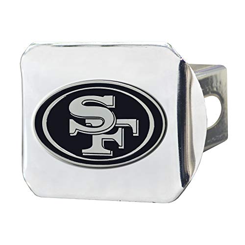 San Francisco 49ers NFL Chrome Hitch Cover with 3D Black ...