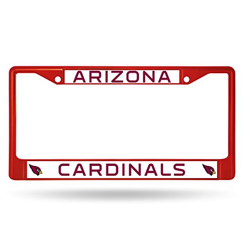 Rico Industries Standard Chrome License Plate Frame, Arizona Cardinals