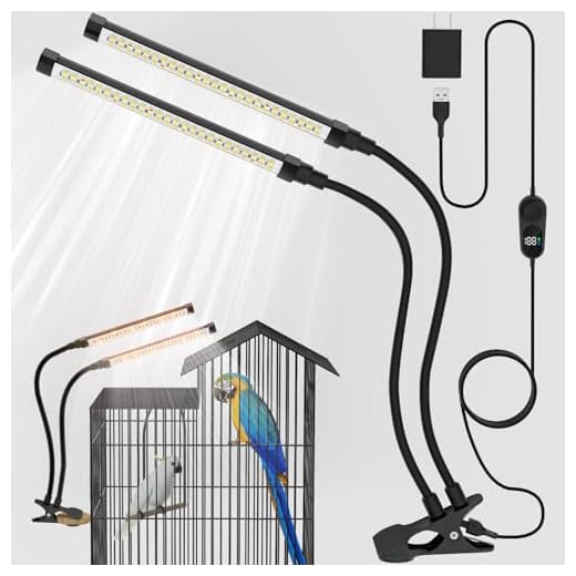 Best cage for an umbrella cockatoo Full Spectrum LED Bird Lighting Kit