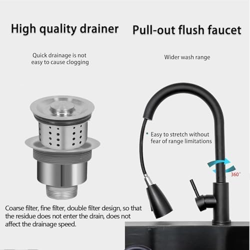 Portable Utility Sink with Cabinet - Commercial Single Bowl Kitchen Sink Combo Set with Faucet & Storage for Indoor/Outdoor Laundry Room, Backyard, Garage Use