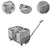 Fonowx Pet Carrier with Wheels,Pet Travel Carrier on Wheels,Detachable,Breathable,Rolling Carrier,Folding Travel Bag for Dogs Cats, Gray