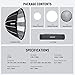 NEEWER 47.2inch/120cm Parabolic Softbox Quick Set up Quick Folding,with Diffusers/Honeycomb Grid/Bag, Compatible with Aputure 120d Light Dome Godox sl60w NEEWER RGB FS300 and Other Bowens Mount Lights