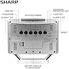 Sharp Atomic Desktop Clock with Color Display - Atomic Accuracy - Easy ...
