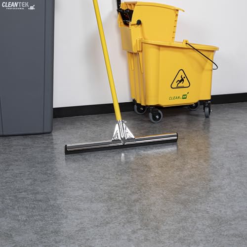 Image of RW Clean Stainless Steel Floor Squeegee - 21 1 /2 inch x 5 inch x 1 1 /2 inch - 1 count box - Restaurantware