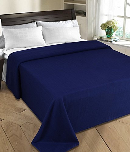 Goyal's Polar Fleece 250TC AC Double Bed Blanket - Blue