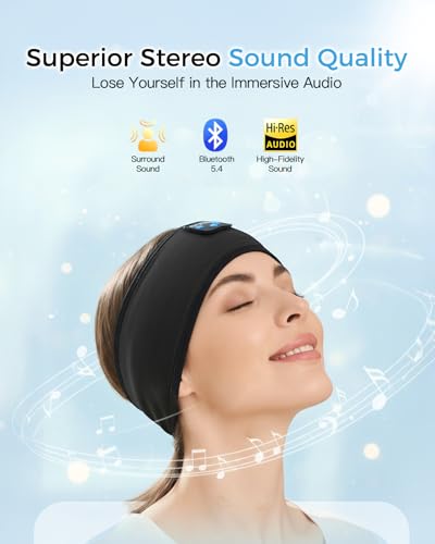 Sleep Headphone Bluetooth 5.4 Headband - Ultra-Thin Stereo Speakers - Image 2