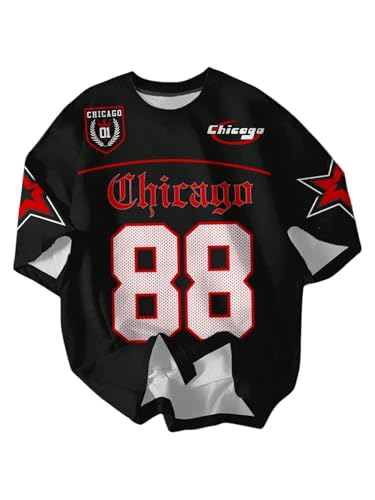 SOLY HUX Boy's Jersey Shirt Number Graphic Tees Short Sleeve Crew Neck Vintage T Shirts Summer Tops Streetwear