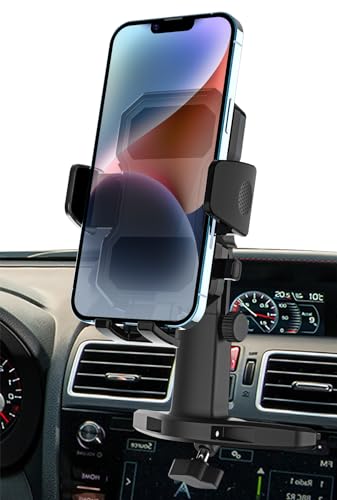 woleyi Soporte Móvil Coche CD Ranura, Soporte Teléfono Coche Reproductor de CD con Brazo Extensible y Rotación de 360° para iPhone 15 Pro MAX Plus 14 13, Samsung, Todos los Móvils de 4 7
