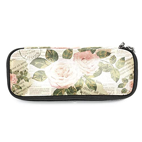 Estuche organizador de gran capacidad, estuche de cuero para estudiantes, doble cremallera, estuche para lápices, mapa, brújula, faro, Multicolor 8, 19x7.5x3.8cm/7.5x3x1.5in, Organizador de bolsas
