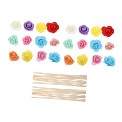 IMIKEYA Flowers for Diffuser 24pcs Rattan Diffuser Sticks Natural Aroma Diffusers for Home
