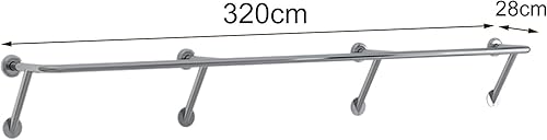 Miniatura 5 de Soporte de exhibición de la tienda de ropa de acero inoxidable Perchero de ropa, Barra de ropa simple moderna al por menor Percheros de oro,