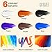 Acrylic Paint Set of 6 Colors 2fl oz 60ml Bottles with 3 Brushes,Non Toxic Rich Pigment Acrylic Paint Bulk on Rocks,Canvas Fabric Glass for adults & Kids & Artists Painting Kit