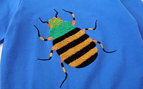 Frogwill Toddler Boys Sweatshirt Cotton Alpine Beetle Applique Crewneck Fall Sweatshirt 5T, Beetle #TOP3