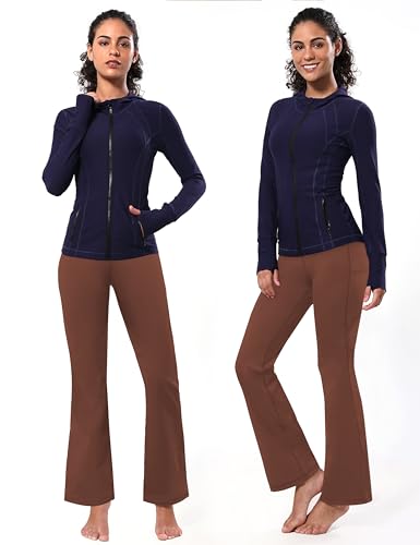 Image of BUBBLELIME 29 inch /31 inch /33 inch /35 inch /37 inch 3 Styles Women's High Waist Bootcut Yoga Pants Basic /Side Pockets Tummy Control Workout Flared