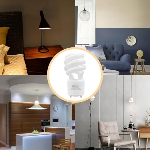 Image of 13Watt T2 Spiral CFL GU24 2 Prong Light Bulb Base 2700K 900lm 120v 60Hz Light Bulb- Mini Twist Lock Spiral -Self Ballasted Compact Fluorescent Soft White Pack of 3