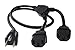 SF Cable, 6ft 18 AWG 1-to-2 Power Cord Splitter (1 NEMA 5-15P to 2 IEC320C13)