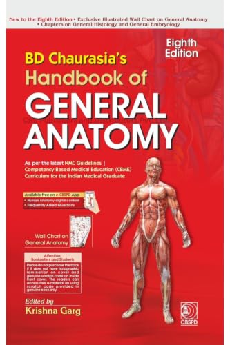 Image of BD Chaurasia's Handbook of General Anatomy, 8 /e + Free Wall Chart (PB 2027)