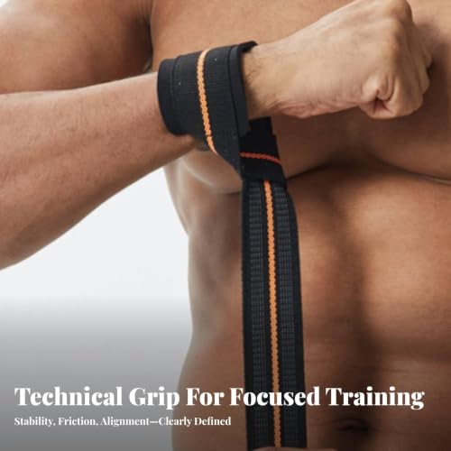 Image of Lifting Straps with Padded Wrist Loops Secure encircling Design, Heavy Duty, Grip Straps with Hook-and-Loop Fastening, for Deadlifts Standard