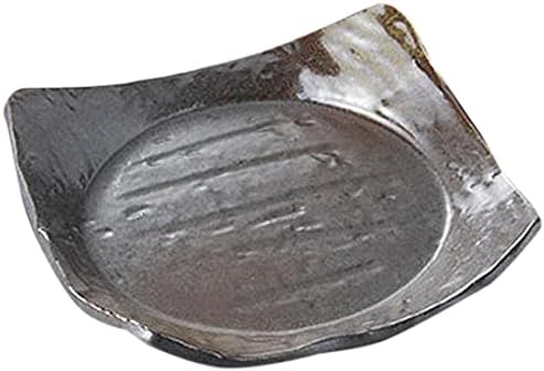 せともの本舗 Set of 5 Famous Plates, Nanban Streamer Square Appetizer Plates, 6.1 x 6.0 x 1.5 inches (15.6 x 15.3 x 3.9 cm), Restaurant, Ryokan, Japanese Tableware, Restaurant, Commercial Use, Tableware