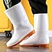 Rain Boots for Women Waterproof Mid Calf Rain Boots Fashion Lightweight Anti-Slipping Garden Shoes Outdoor Rainboots for Hunting Gardening Farming