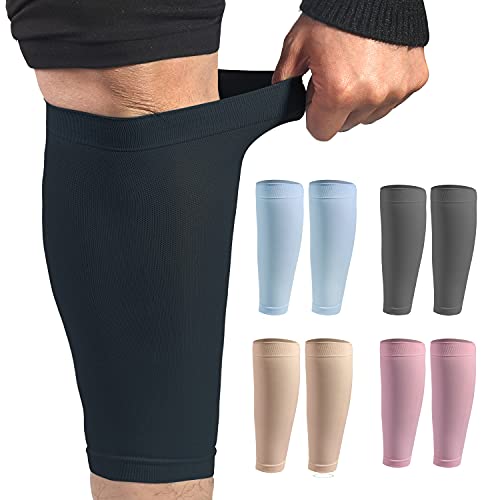 Calf Compression Sleeves, Relief Calf Pain, Calf Support Leg for Recovery, Varicose Veins, Shin Splint, Running, Cycling, Sports Men Women (Black,3X-Large)