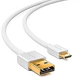 Kategorie: USB 2.0 Anschlusskabel // Anschluss-Typ: USB // Anschluss A Anzahl: 1 x // Anschluss A: USB-Micro Stecker // Anschluss B Anzahl: 1 x // Anschluss B: USB A-Stecker (Standard) // Stecker-Ausführung: gerade // Kabel-Form: rund // Kabel-Anwendung: USB 2.0 // Ausführung: Anschlusskabel // Max. Übertragungsrate: 480 Mbit/s // Kabellänge: 1 Meter // Farbe: Weiß