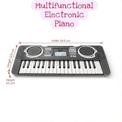 Image of 37 Keys Kids Electronic Keyboard Piano Toy | Mini Musical Keyboard with Built-in Speakers, Indian Tones & Demo Songs | Educational Music Learning Piano for Toddlers, Boys & Girls (Multicolor)